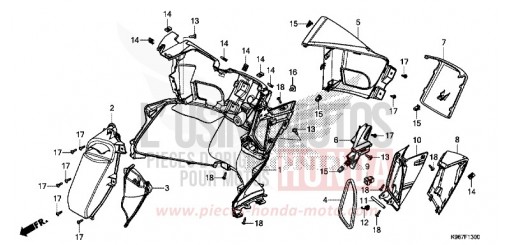 COUVERCLE INTERNE WW125AK de 2019